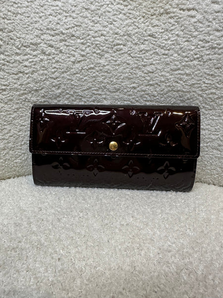 Louis Vuitton Burgundy Vernis Wallet