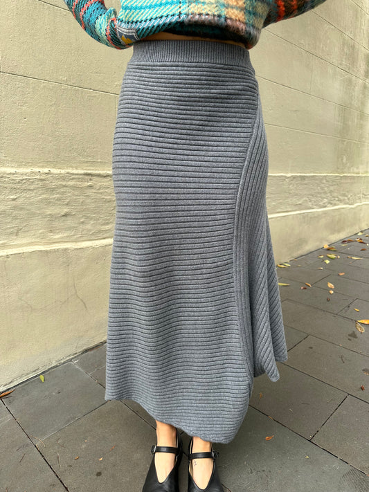 JW Anderson Grey Knit Skirt Size S