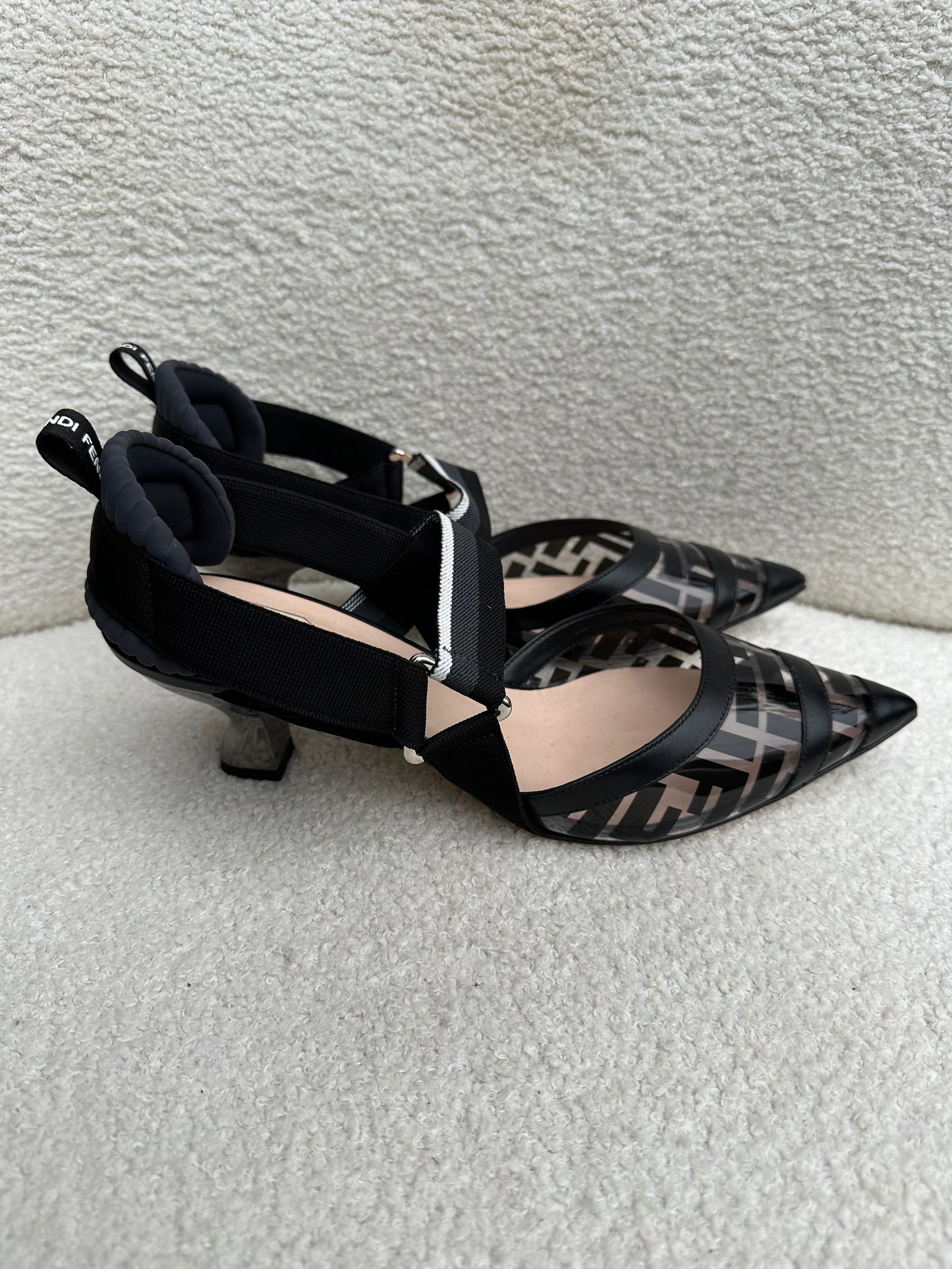 Fendi Colibri Black Heels Size 41