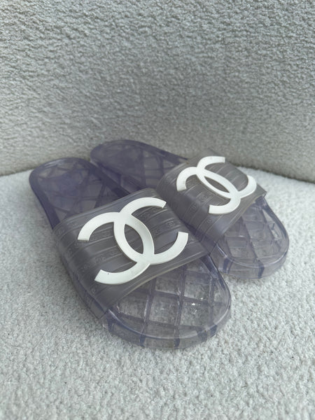 Chanel Jelly Logo Slides Size 40