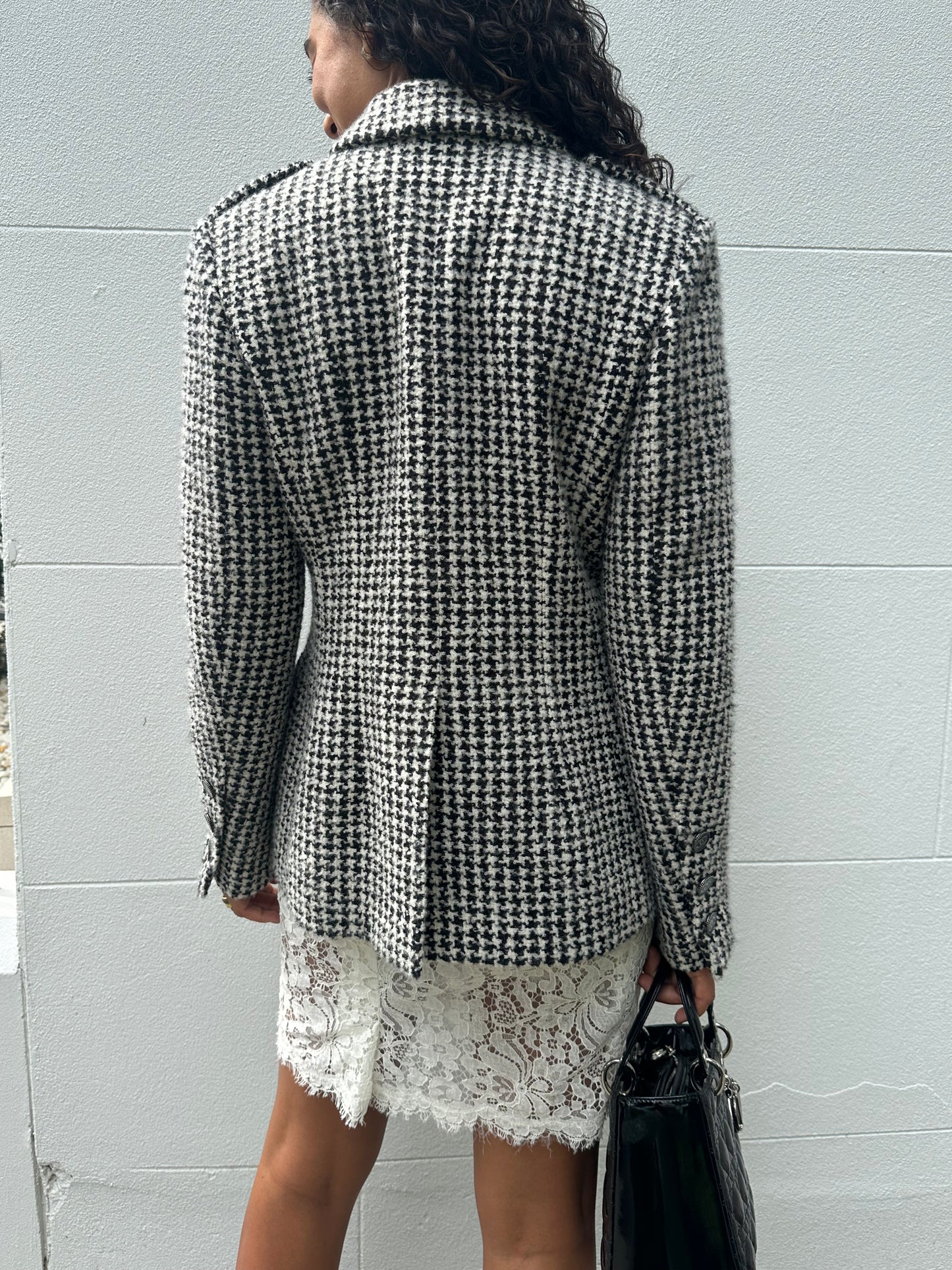 Chanel Houndstooth Jacket Size 40