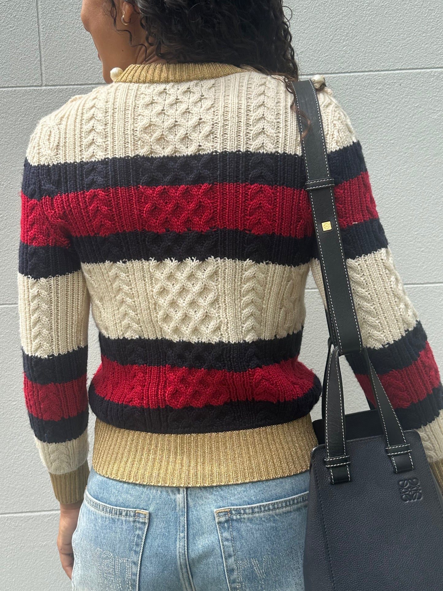 Gucci Cable Strip Knit Size S