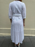 Et Cetera White Lace Wrap Dress Size OS