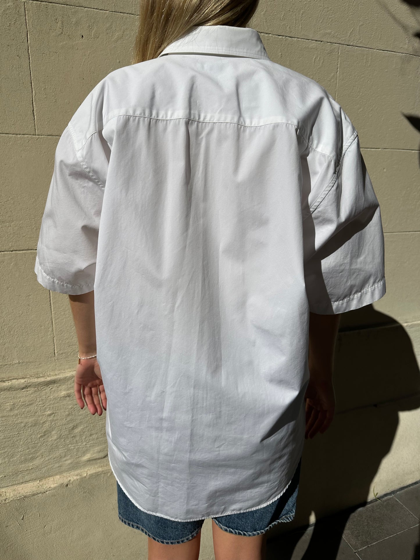 Balenciaga White Logo Shirt Size 36