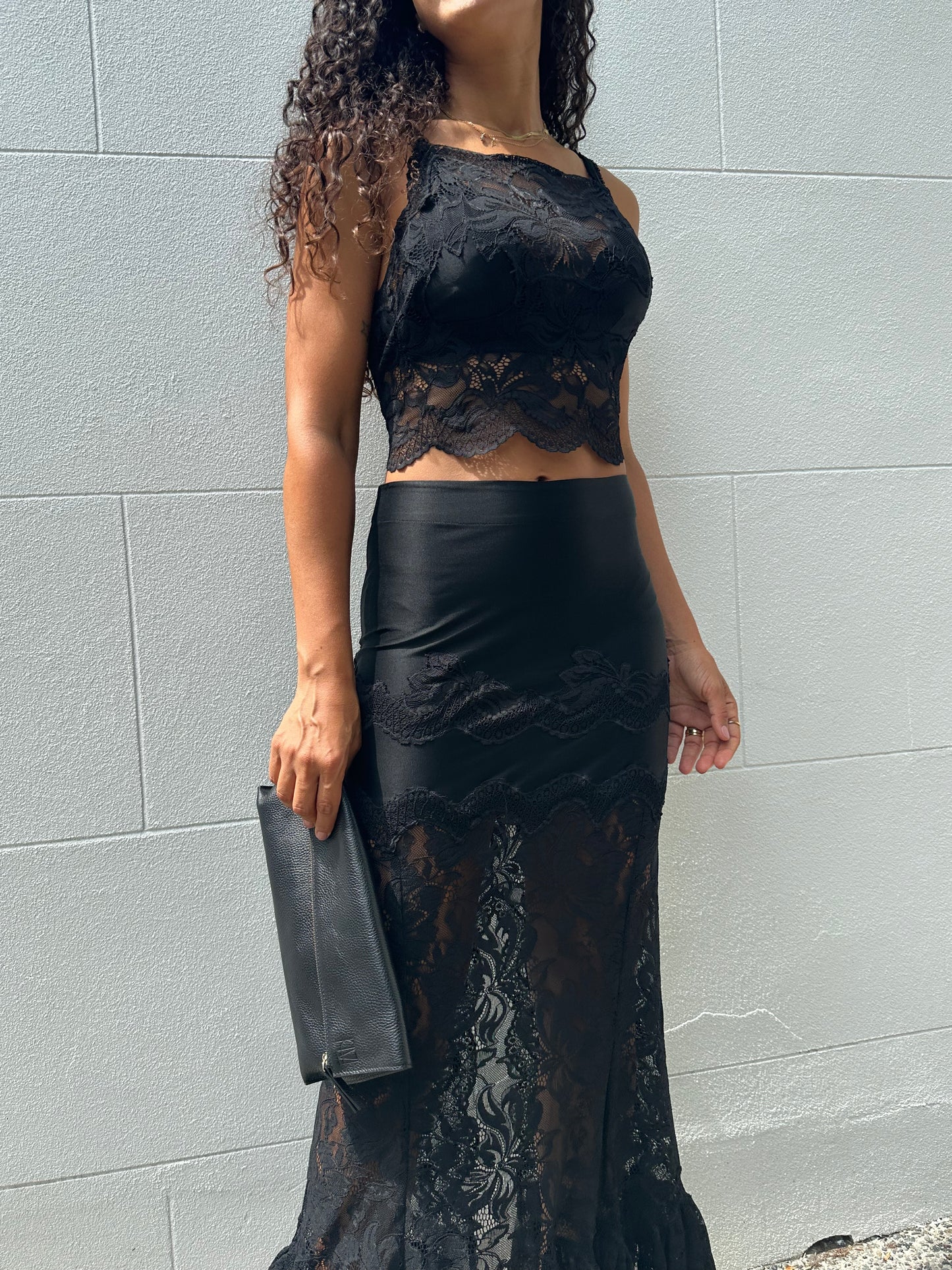 Paco Rabanne Black Lace Set Size 38