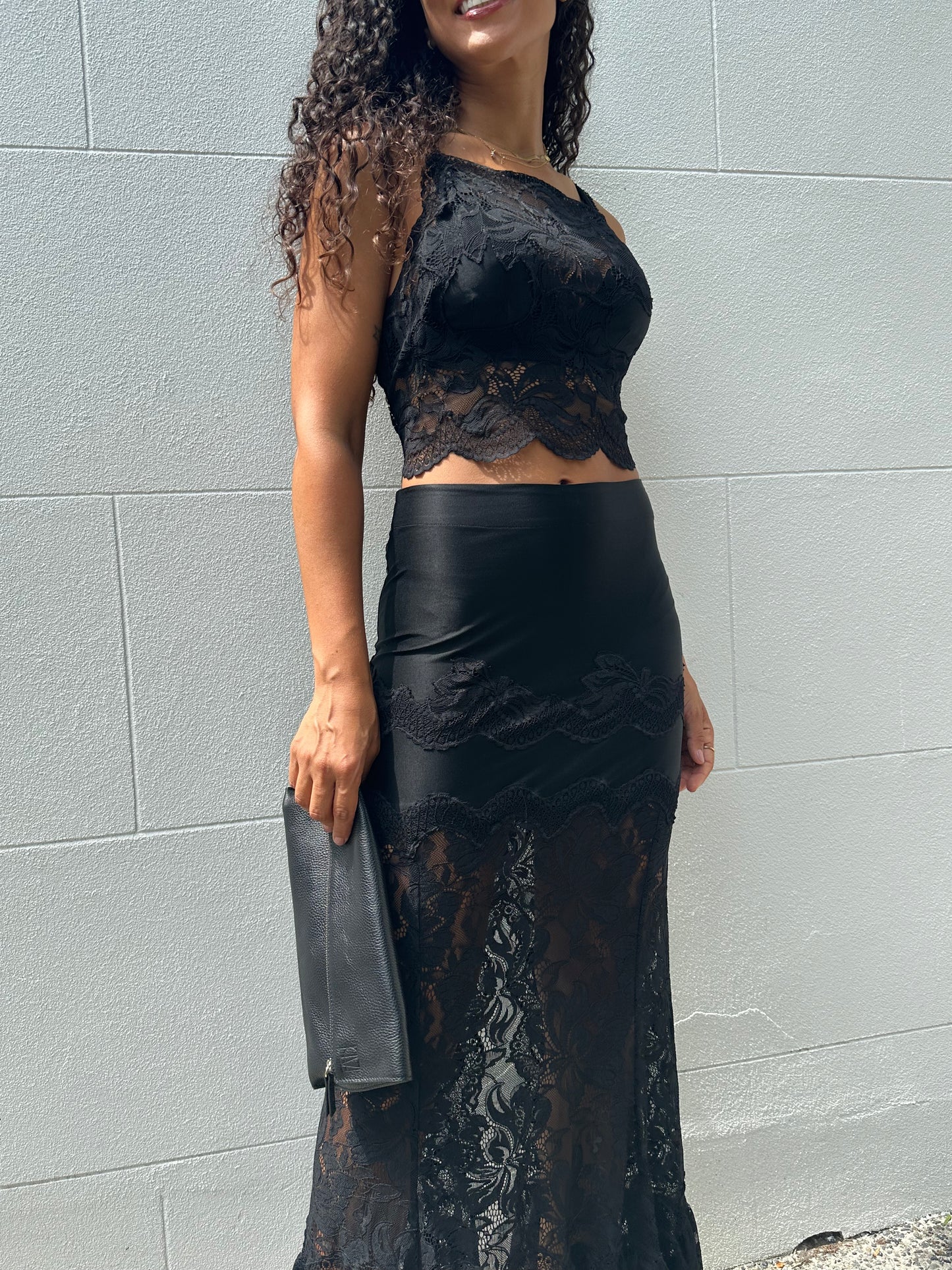 Paco Rabanne Black Lace Set Size 38