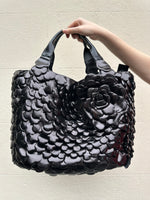 Valentino Atelier Rose Black Tote Bag