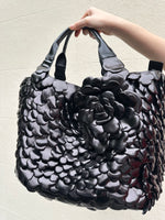 Valentino Atelier Rose Black Tote Bag