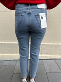 Bassike Blue Washed Crop Jean