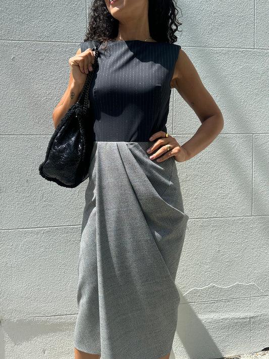 Alexander McQueen Check Black Trim Dress Size 40