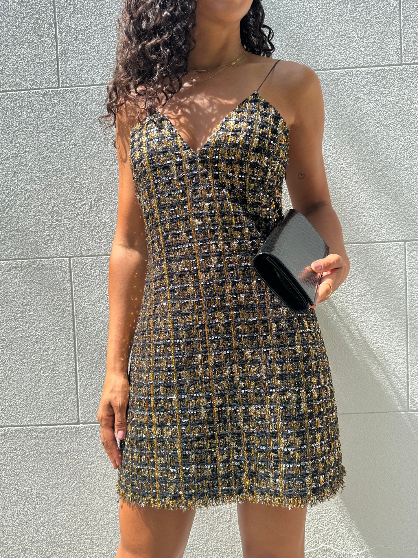 Balmain Sequinned Mini Dress Size 40