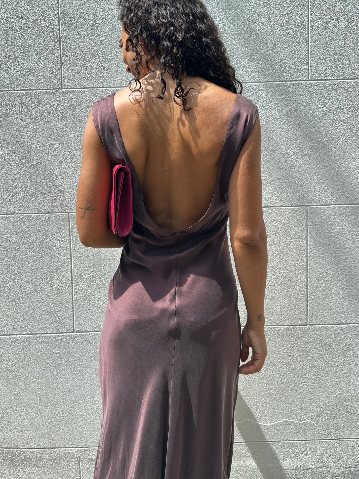 Silk Laundry Brown/Burgundy Silk Dress Size S