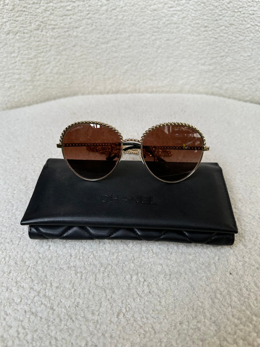 Chanel Gold Chain Sunglasses