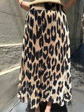 Ganni Animal Print Pleat Skirt Size 36