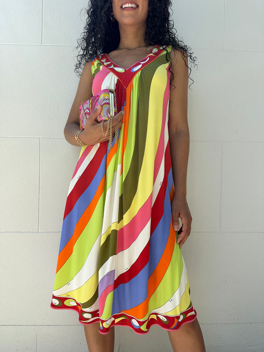 Emilio Pucci Multi Print Dress Size 42
