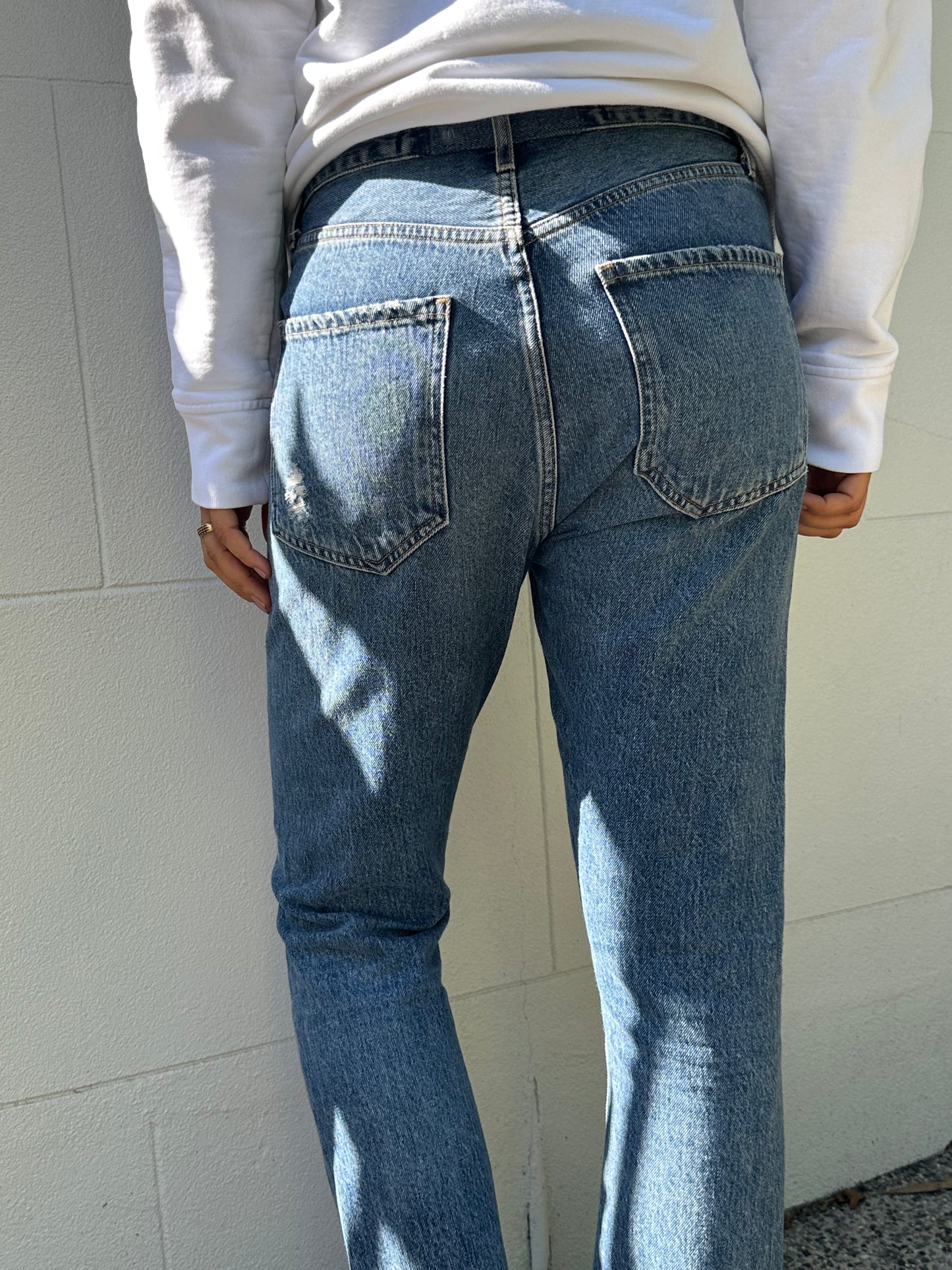 Agolde Blue Button Jeans Size 26