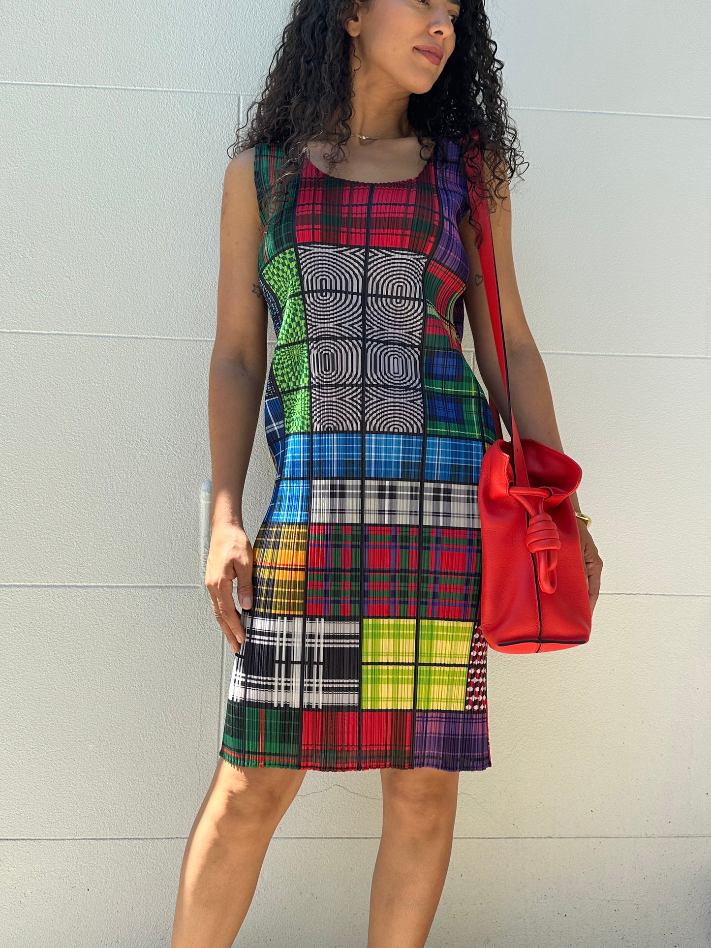 Pleats Please Multi Stripe Dress Size 4