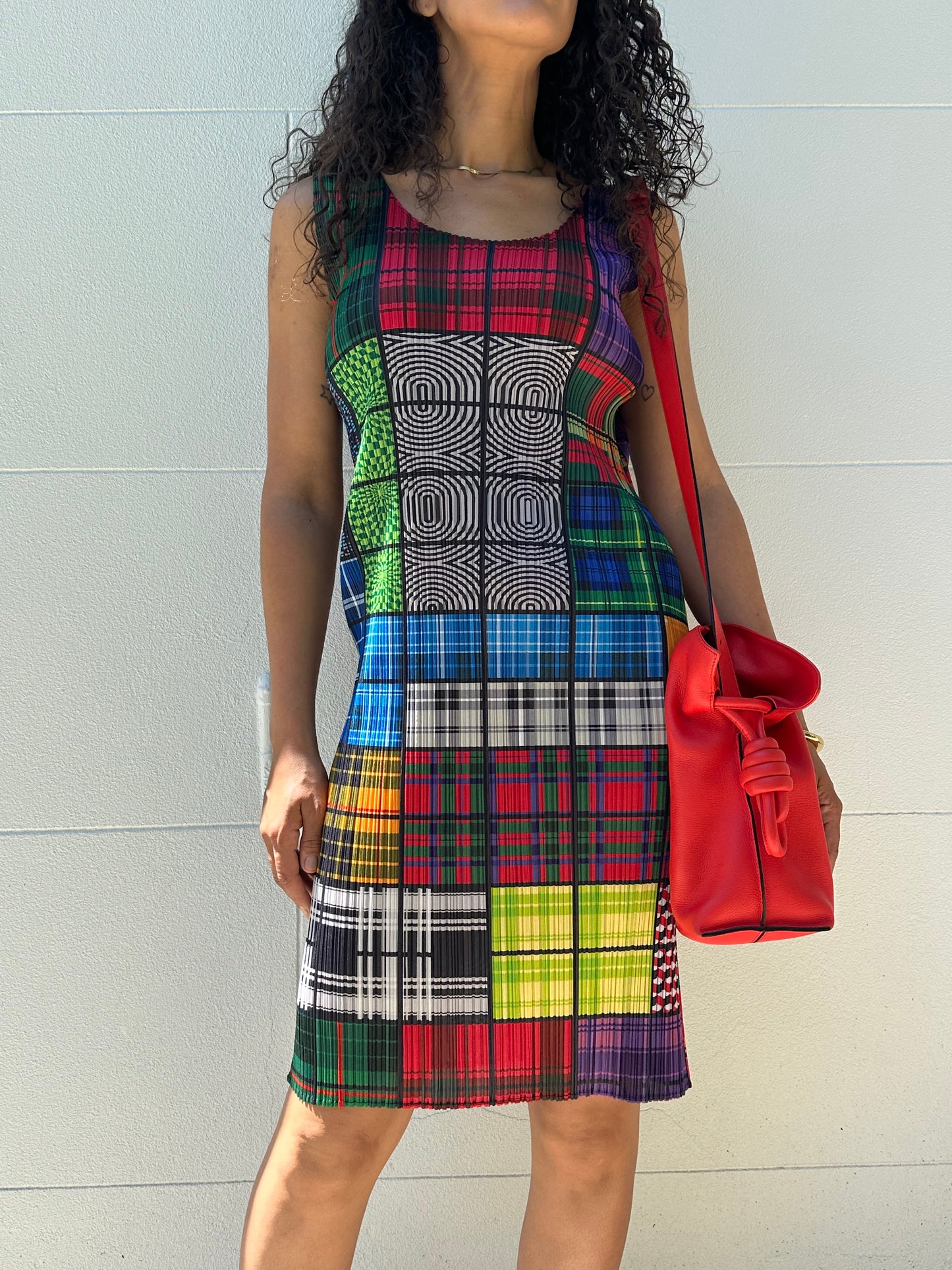 Pleats Please Multi Stripe Dress Size 4