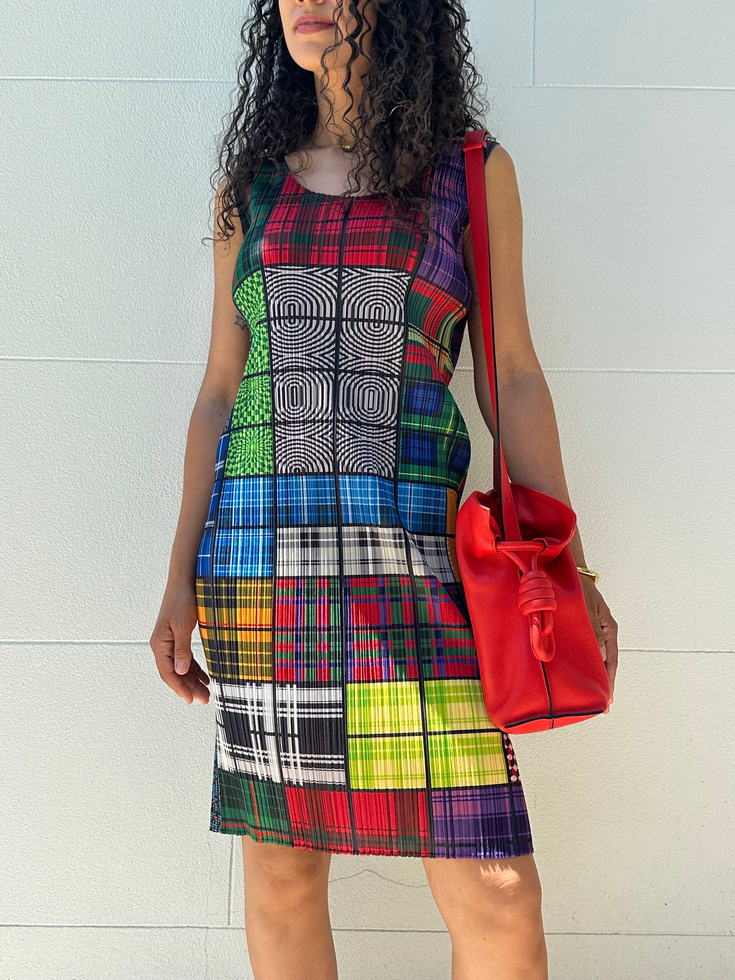 Pleats Please Multi Stripe Dress Size 4