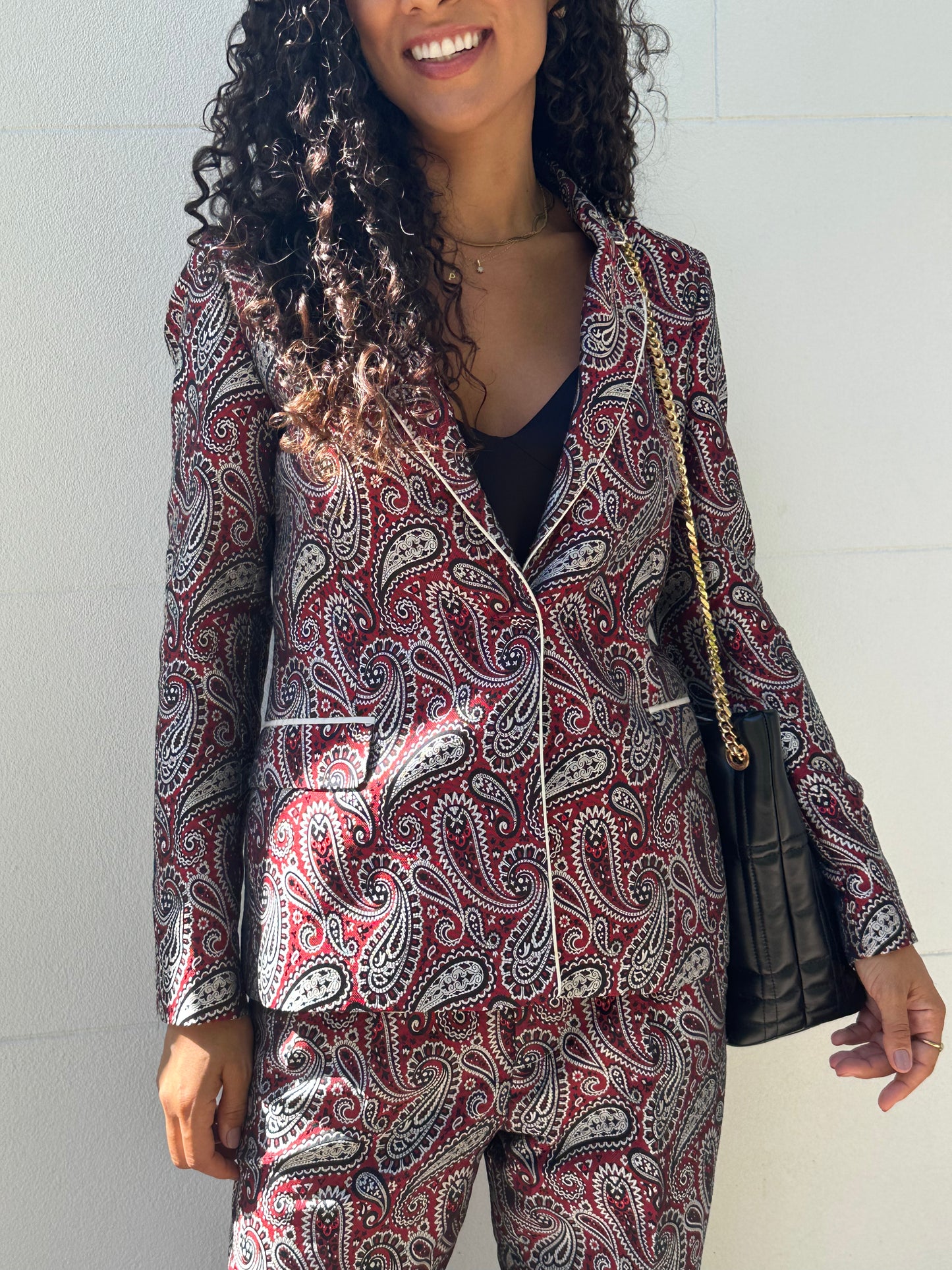Golden Goose Red Paisley Suit Size 40