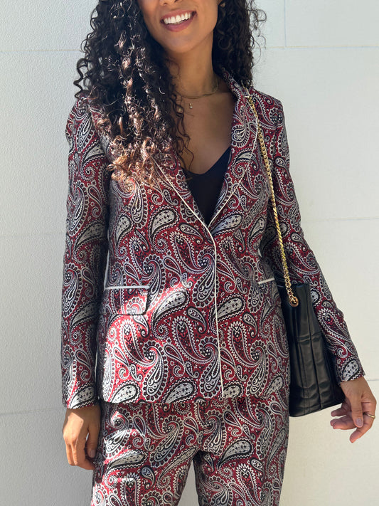 Golden Goose Red Paisley Suit Size 40