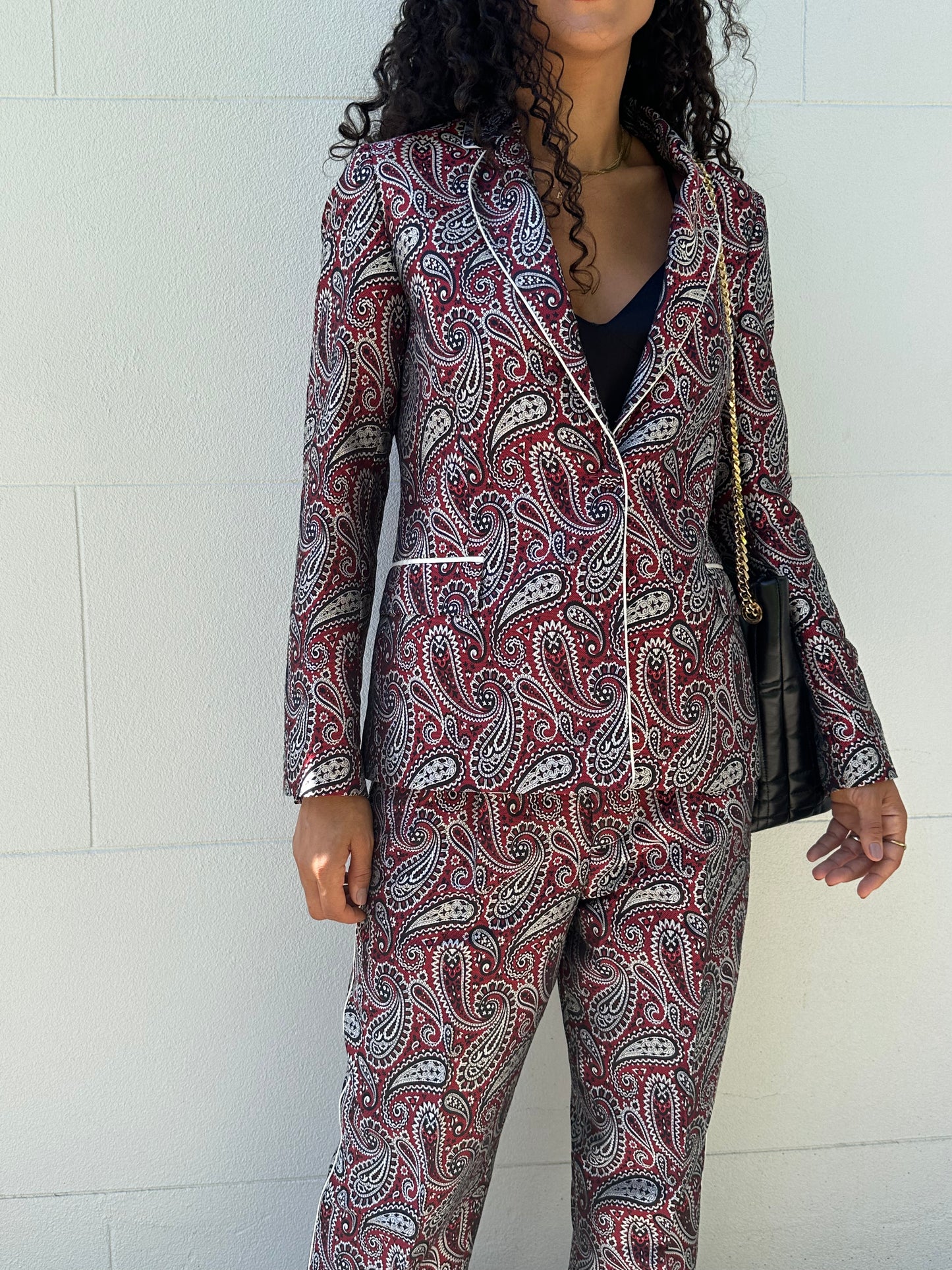 Golden Goose Red Paisley Suit Size 40