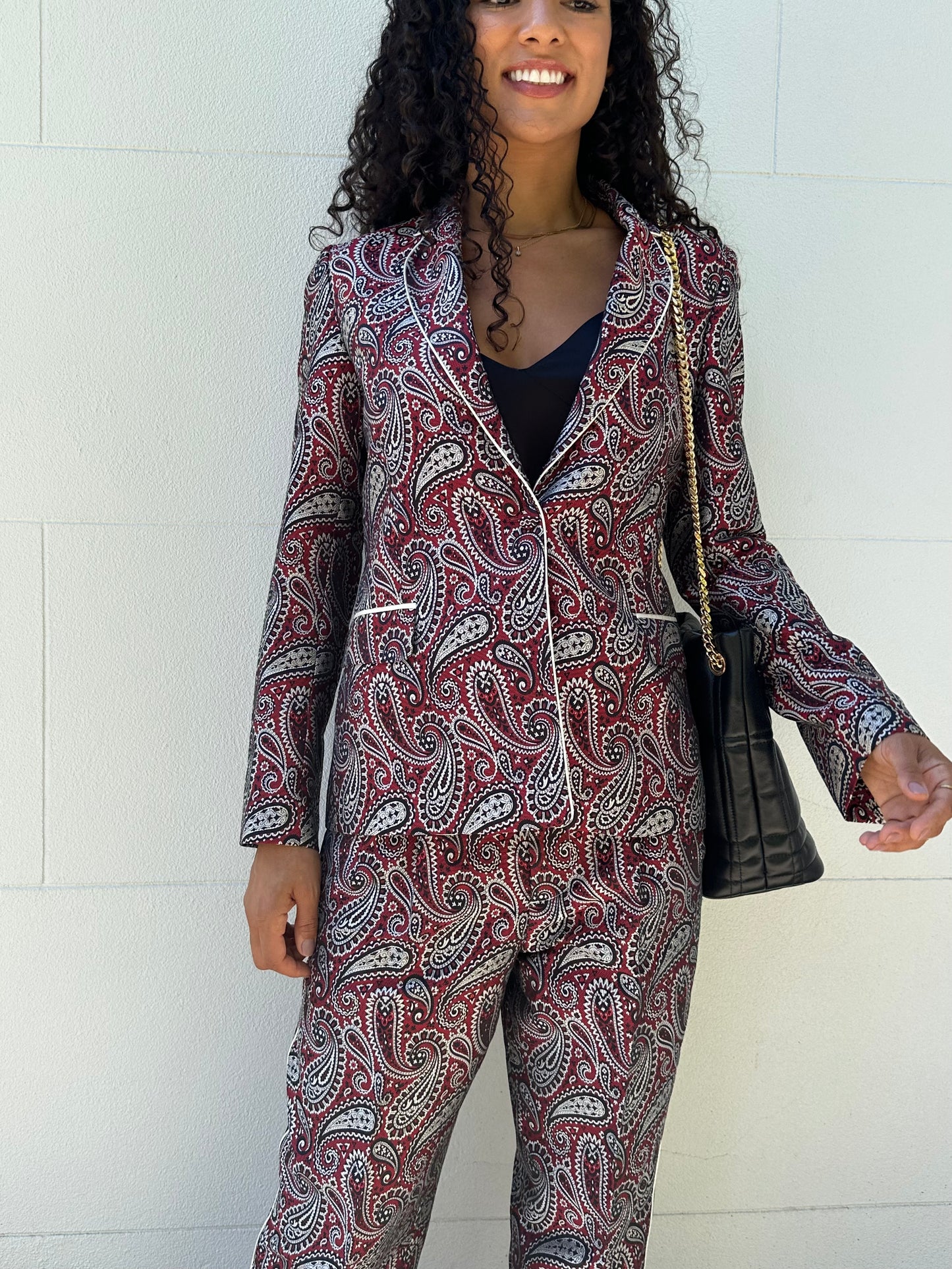Golden Goose Red Paisley Suit Size 40
