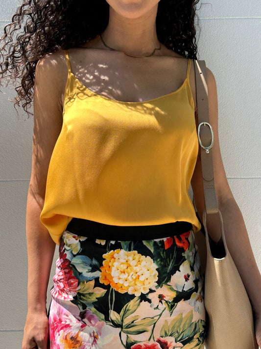 Carl Kapp Gold Silk Cami Size S/M