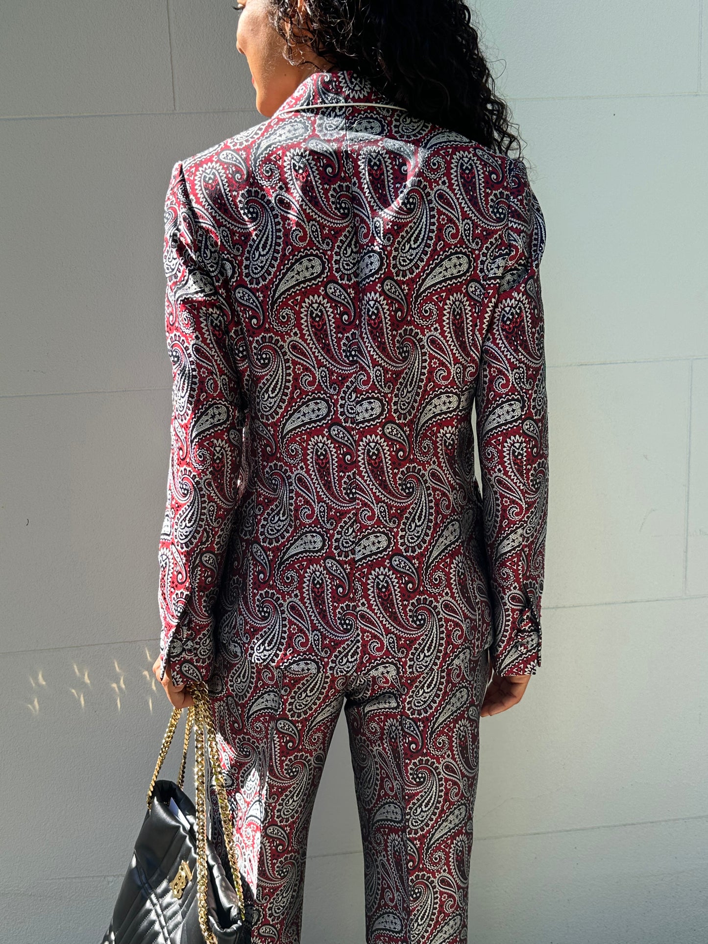 Golden Goose Red Paisley Suit Size 40