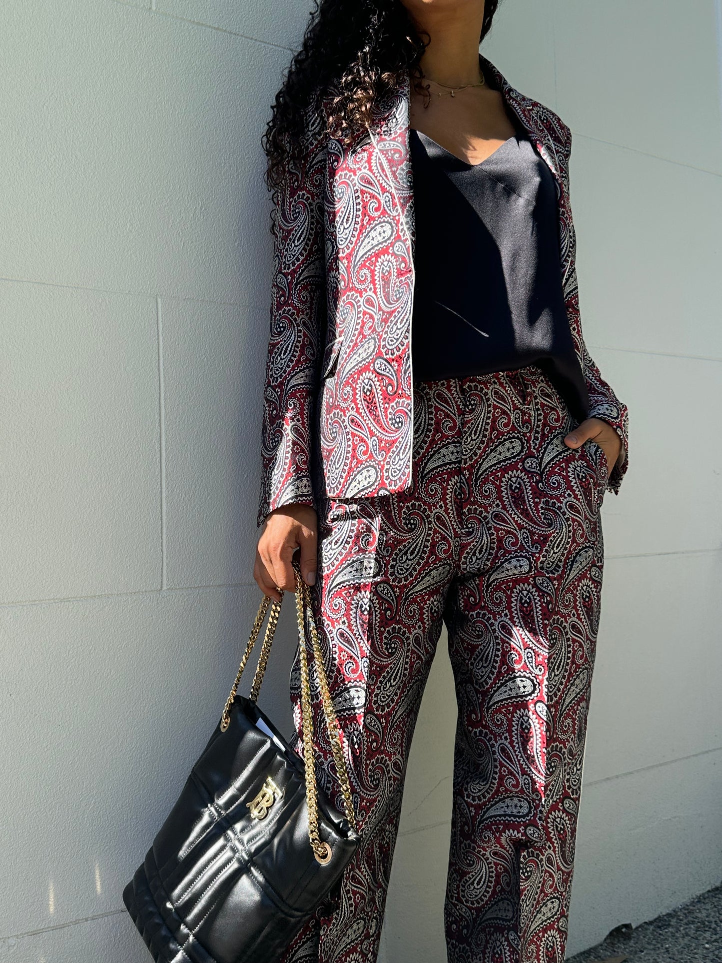 Golden Goose Red Paisley Suit Size 40