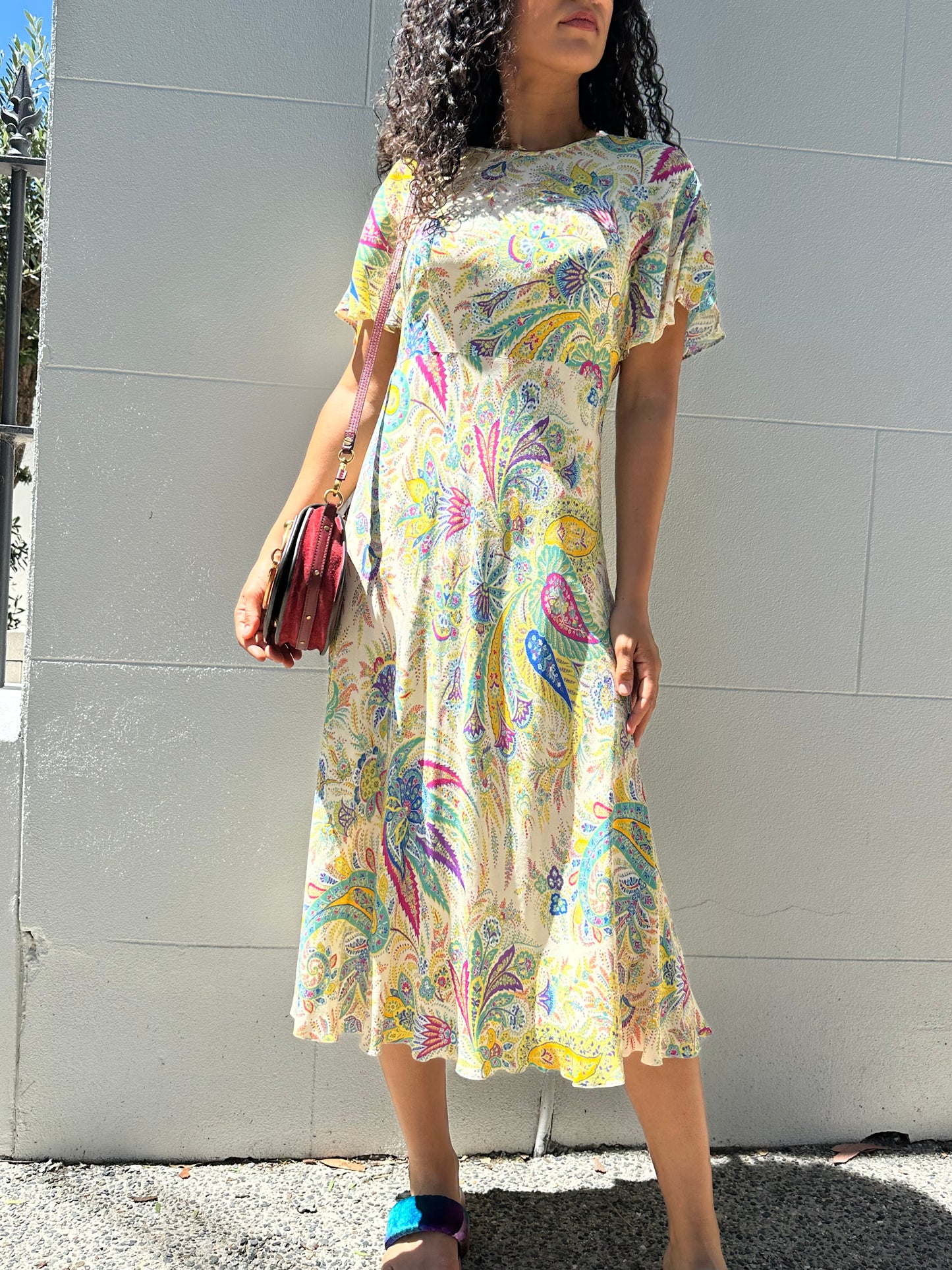 Etro Yellow Paisley Dress Size 44