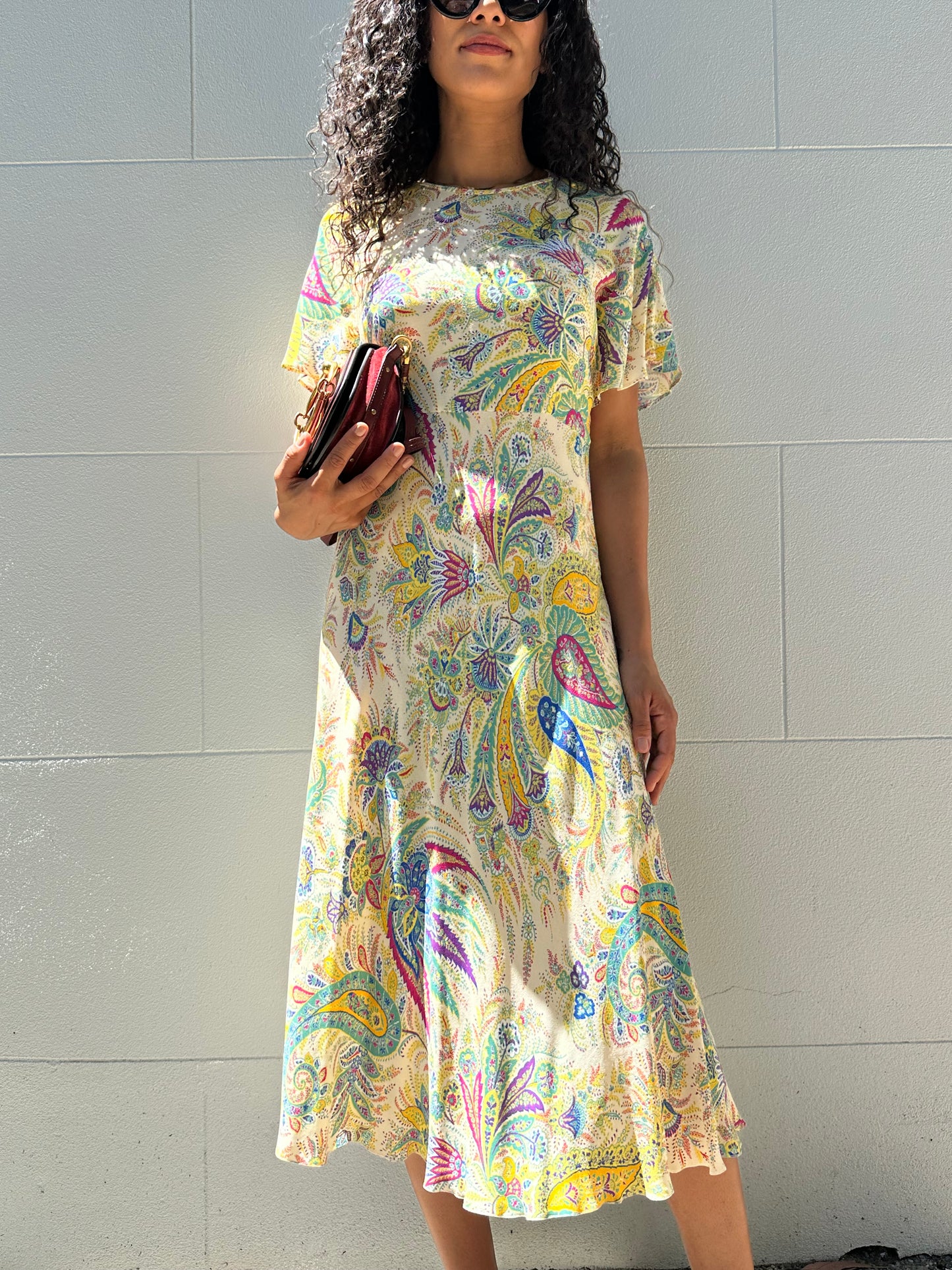 Etro Yellow Paisley Dress Size 44