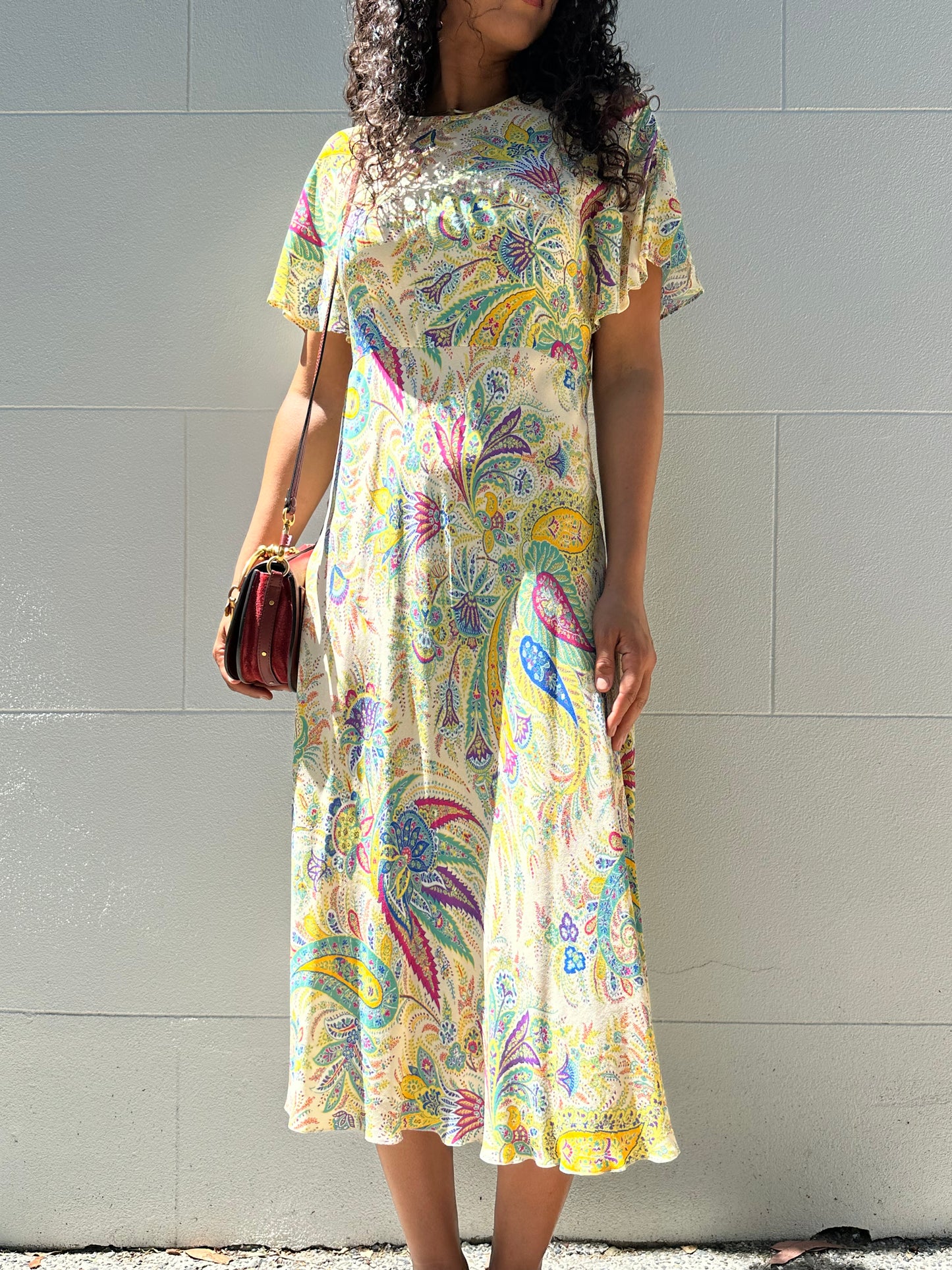 Etro Yellow Paisley Dress Size 44