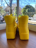 Bottega Veneta yellow nylon booties size 37