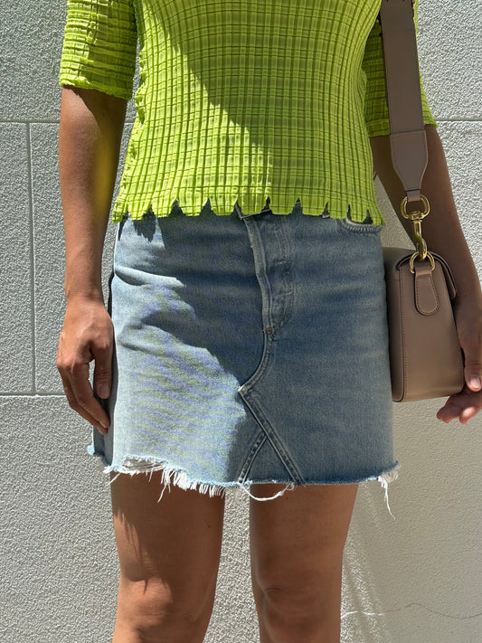 Agolde Denim Mini Skirt Size 24