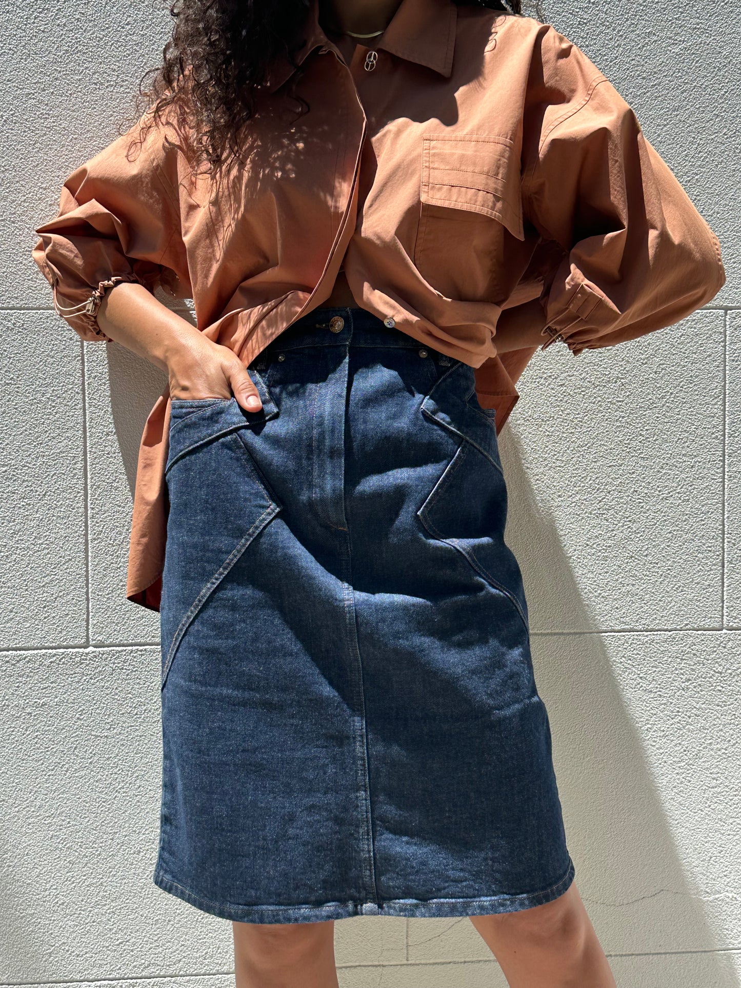 Hermes Rust  Short Sleeve Shirt Size 34