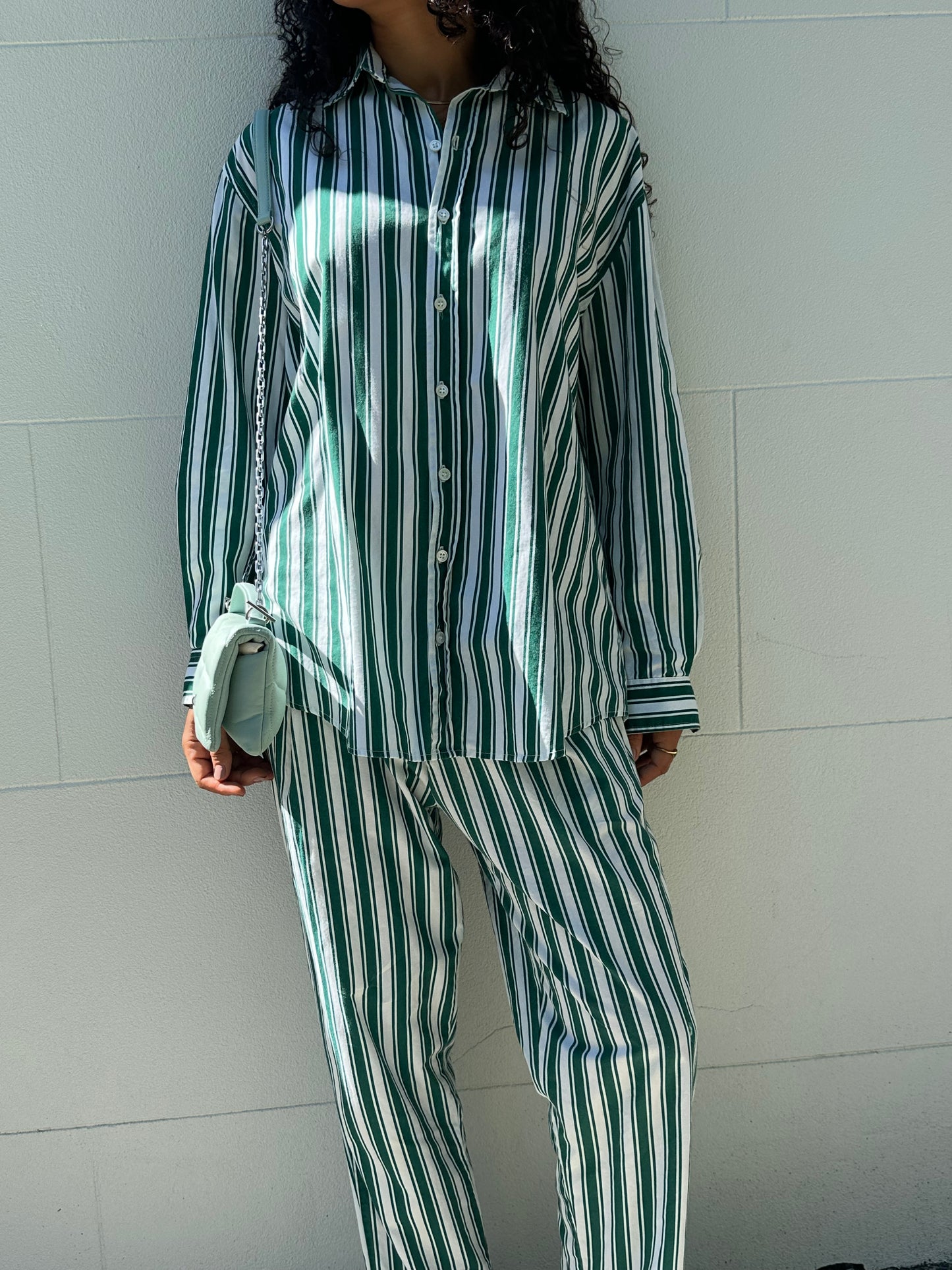 Alex Trahanas Stripe Green Set Size 12
