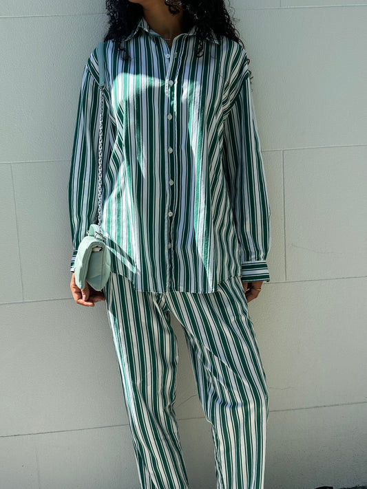 Alex Trahanas Stripe Green Set Size 12
