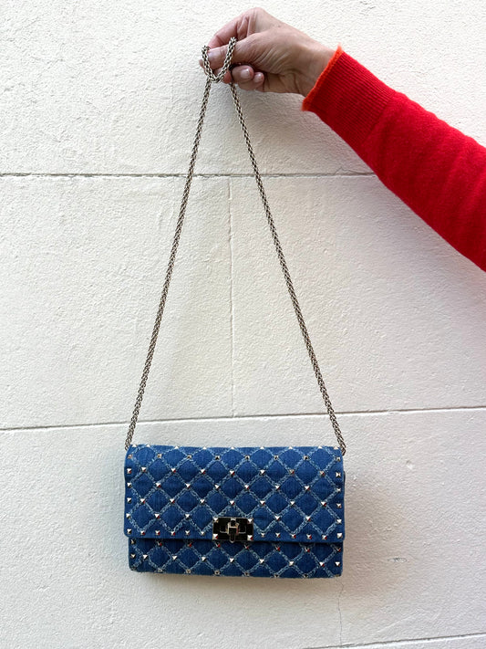 Valentino Rockstud Denim Bag