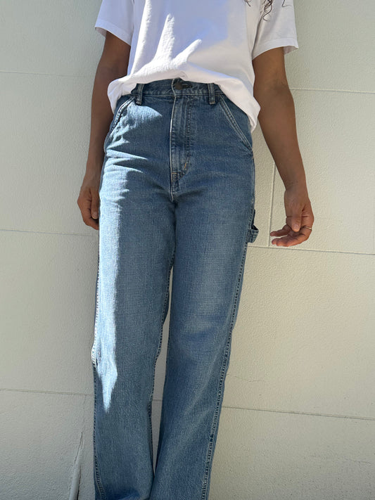 Bassike Wide Blue Jeans Size 24