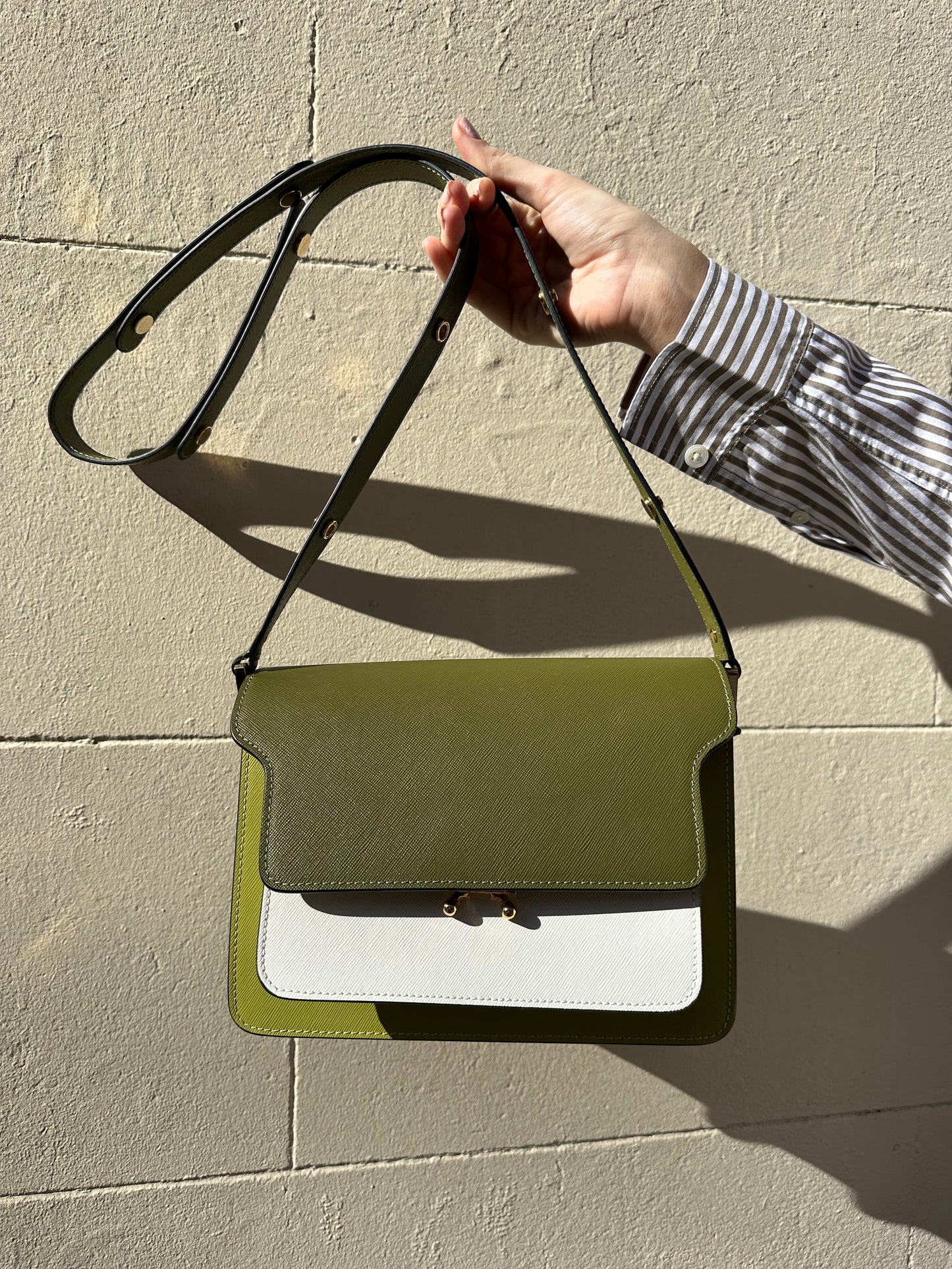 Marni Green Trunk Multi Pocket Bag
