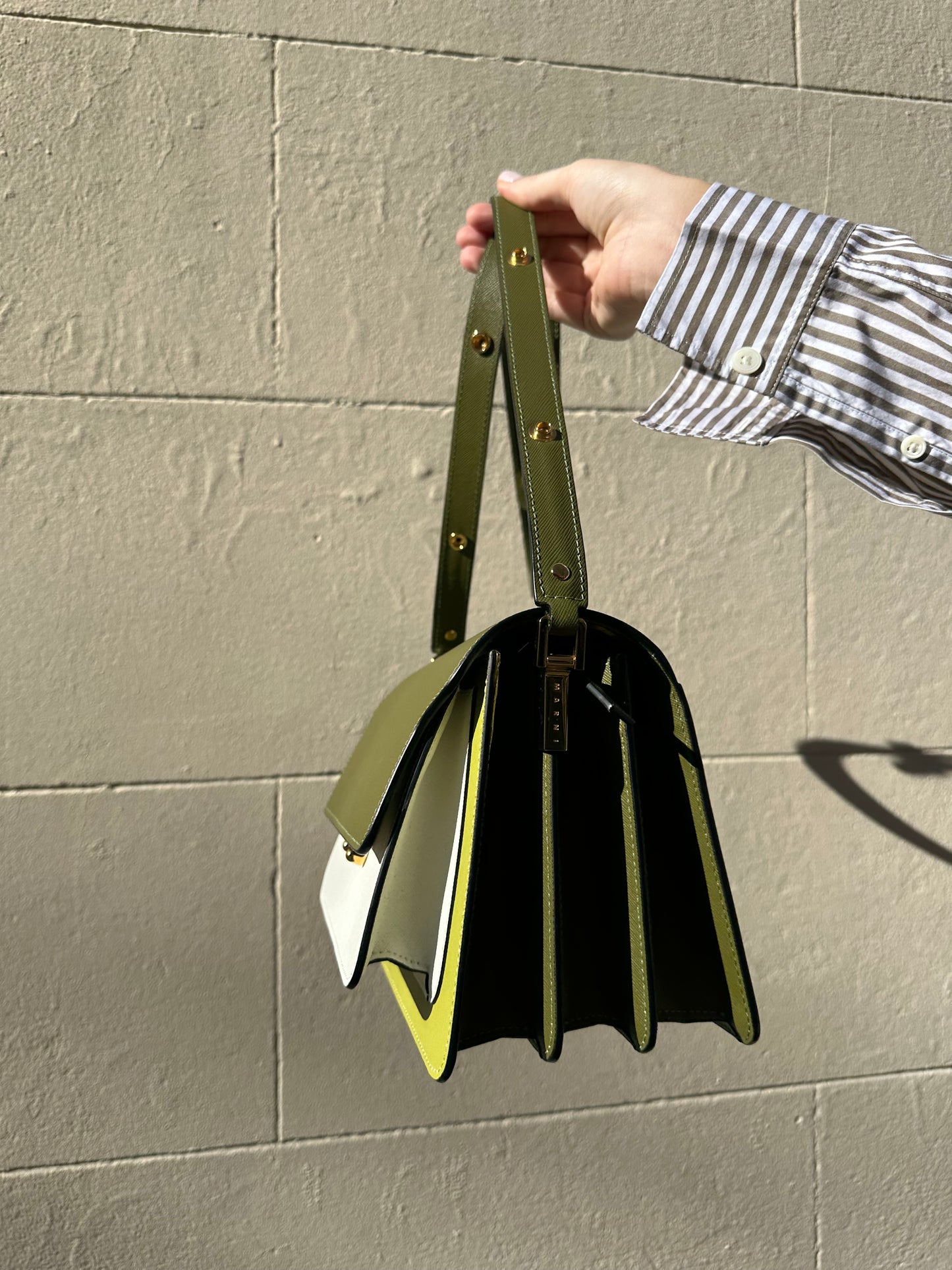 Marni Green Trunk Multi Pocket Bag