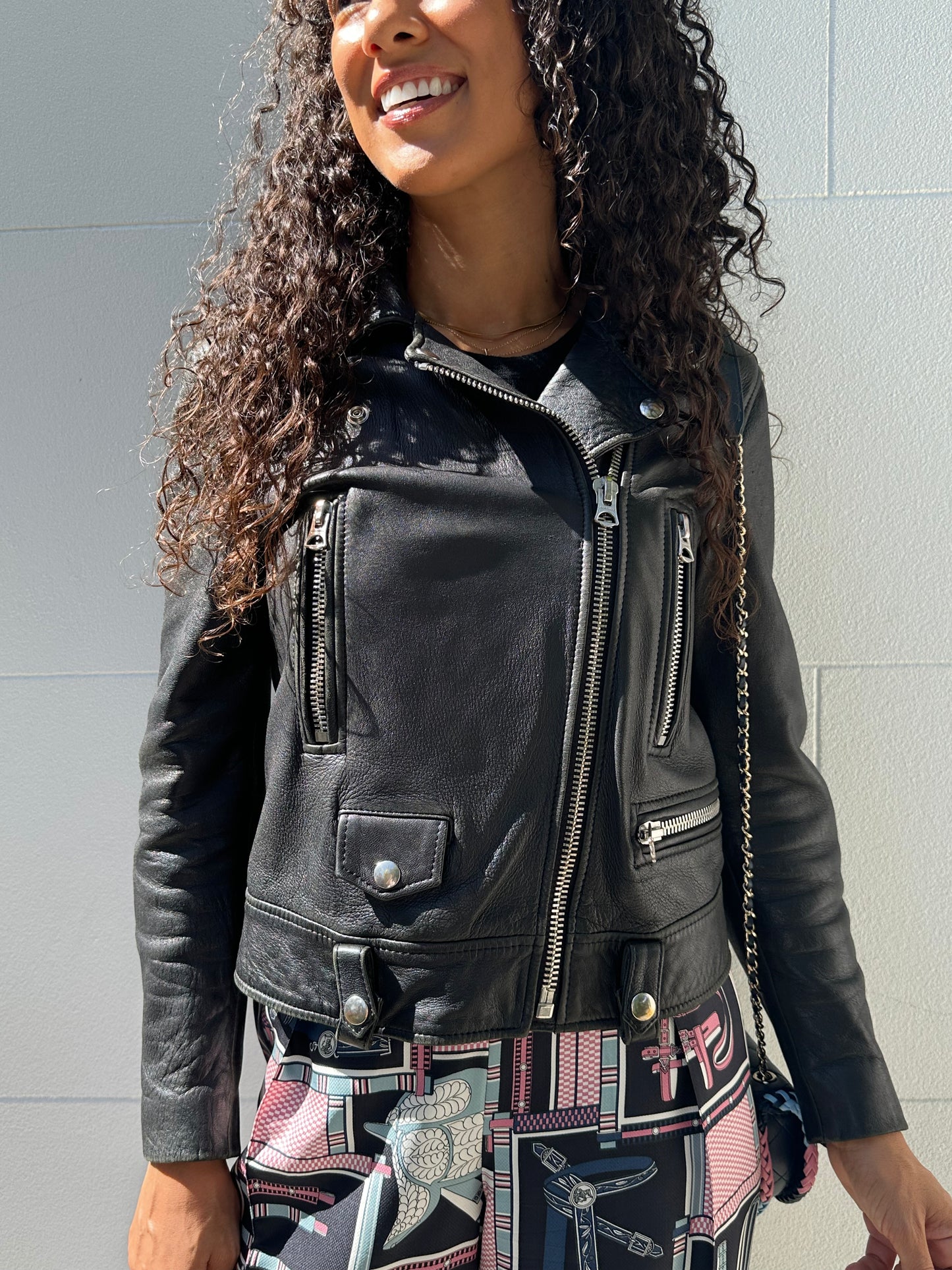 Acne Studios Black Leather Jacket Size 38