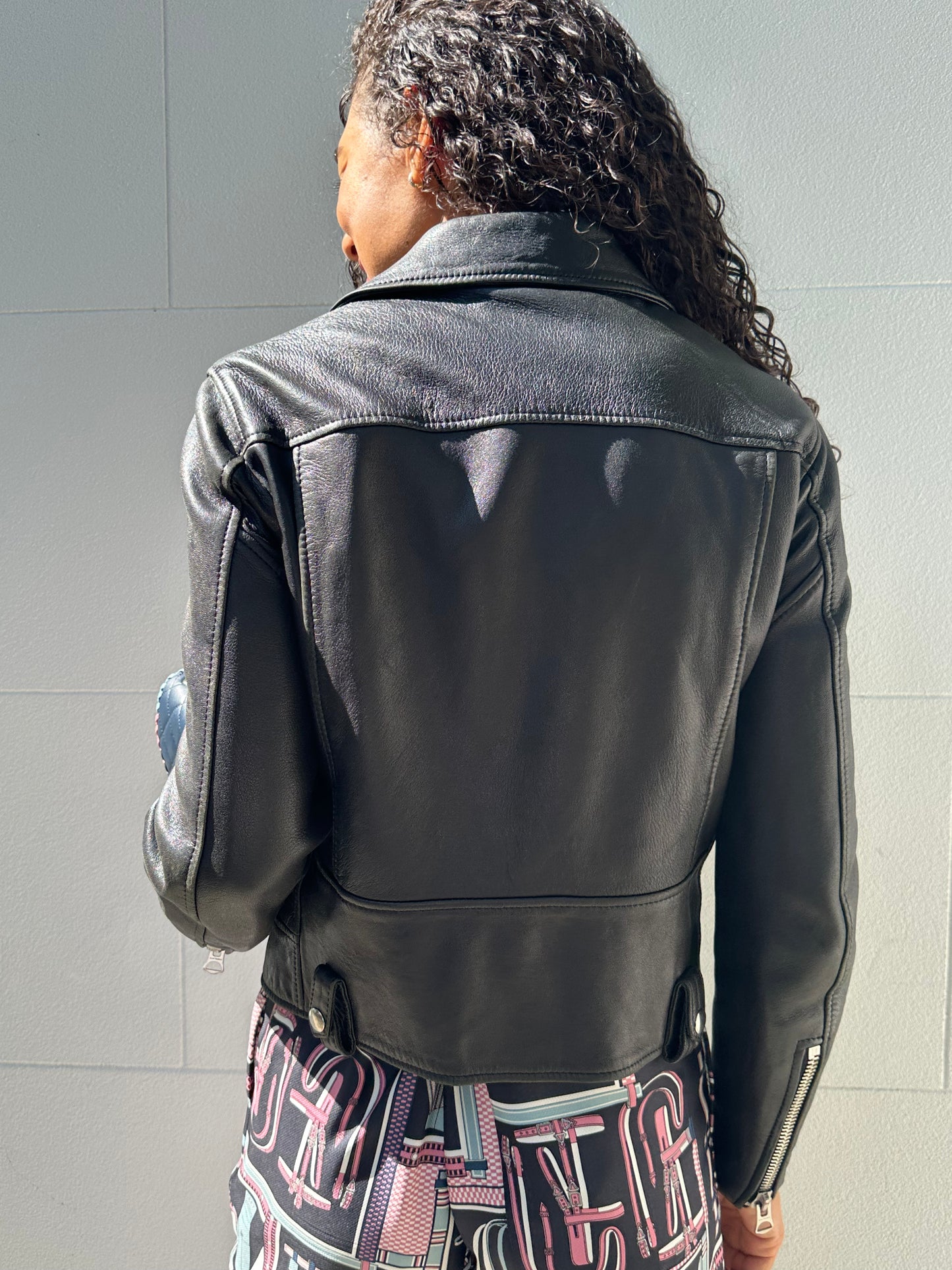 Acne Studios Black Leather Jacket Size 38