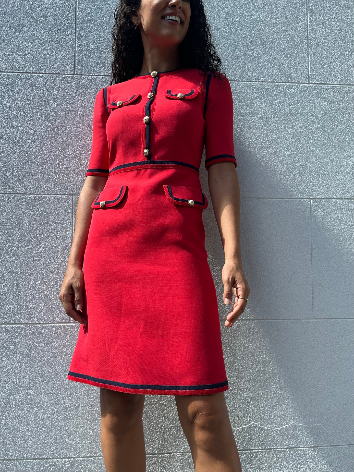 Gucci Red Wool Dress Size 38