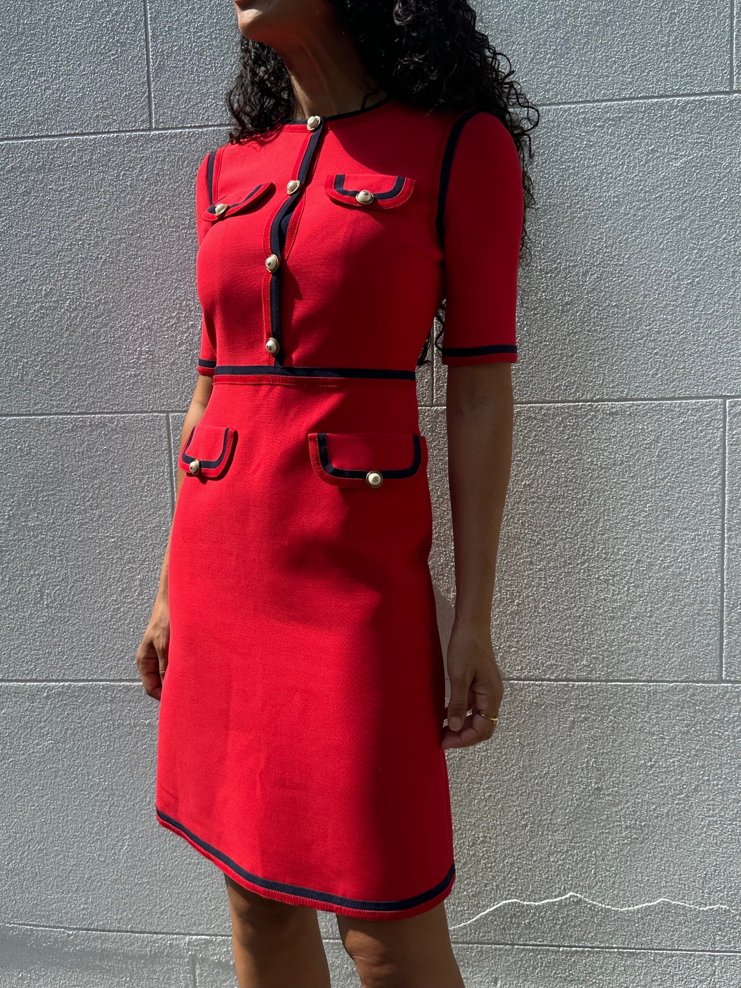 Gucci Red Wool Dress Size 38