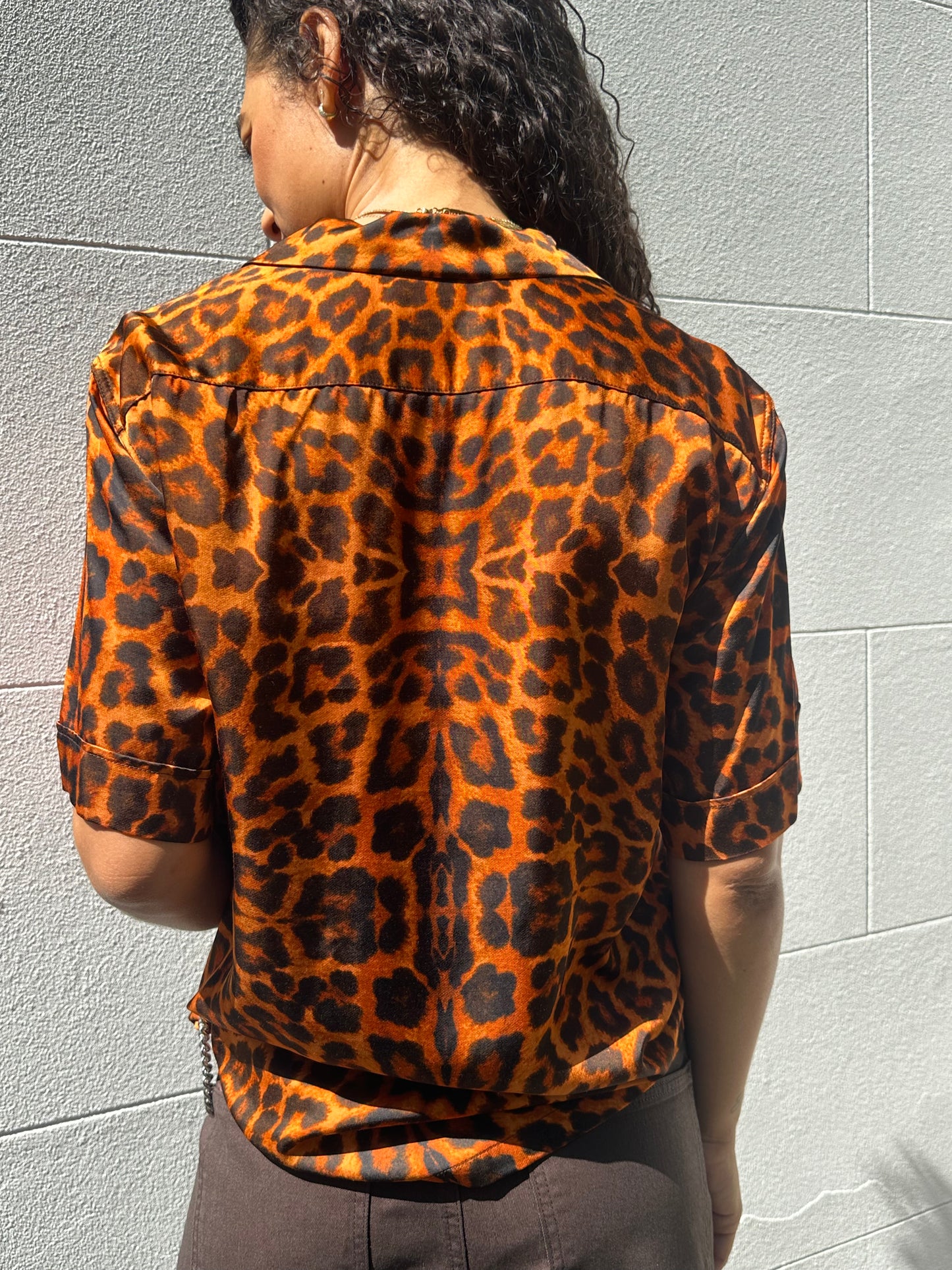 Dries Van Noten Leopard Print Short Shirt Size 34