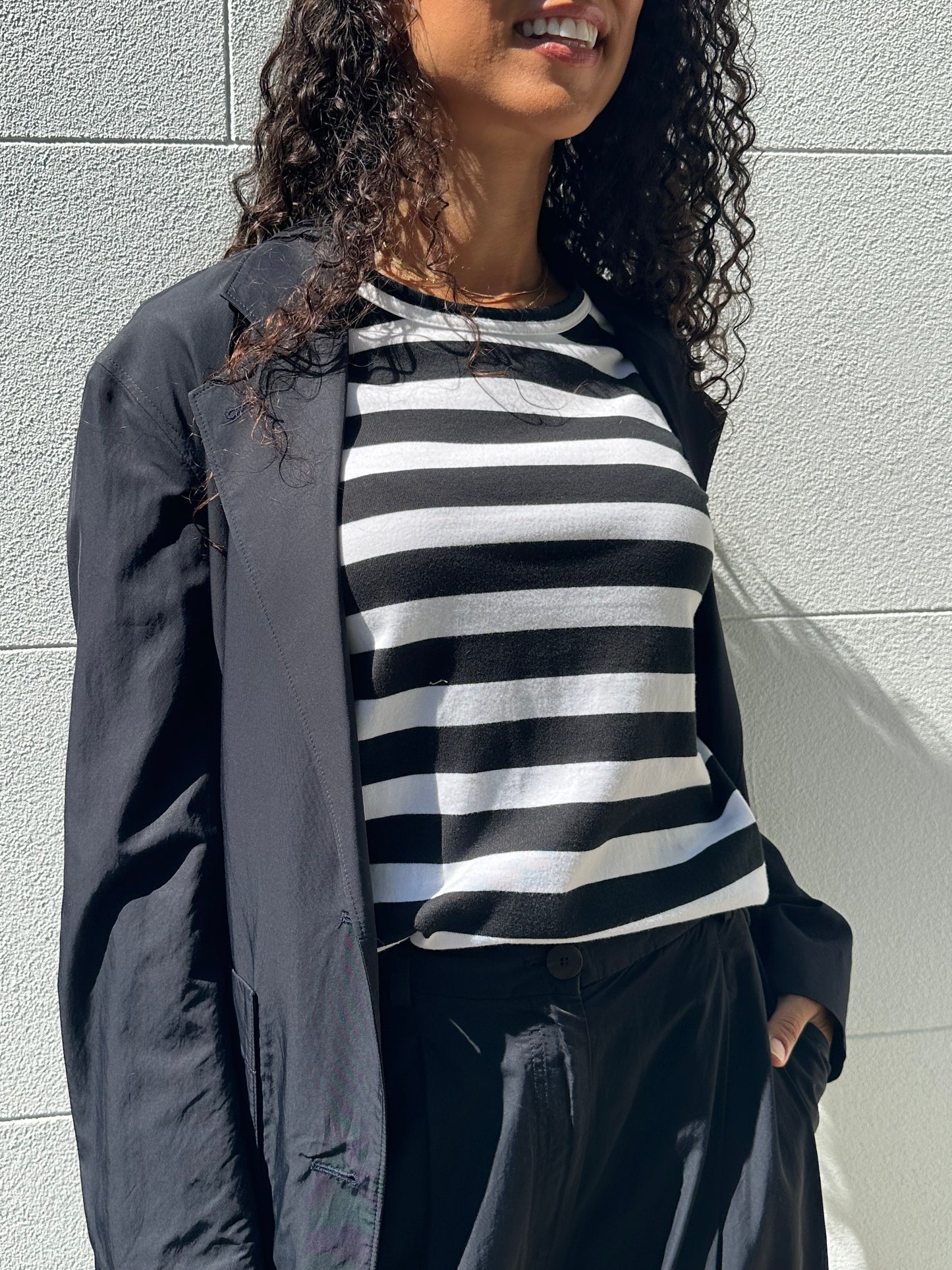 Comme Des Garcon Black Stripe Shirt Size L