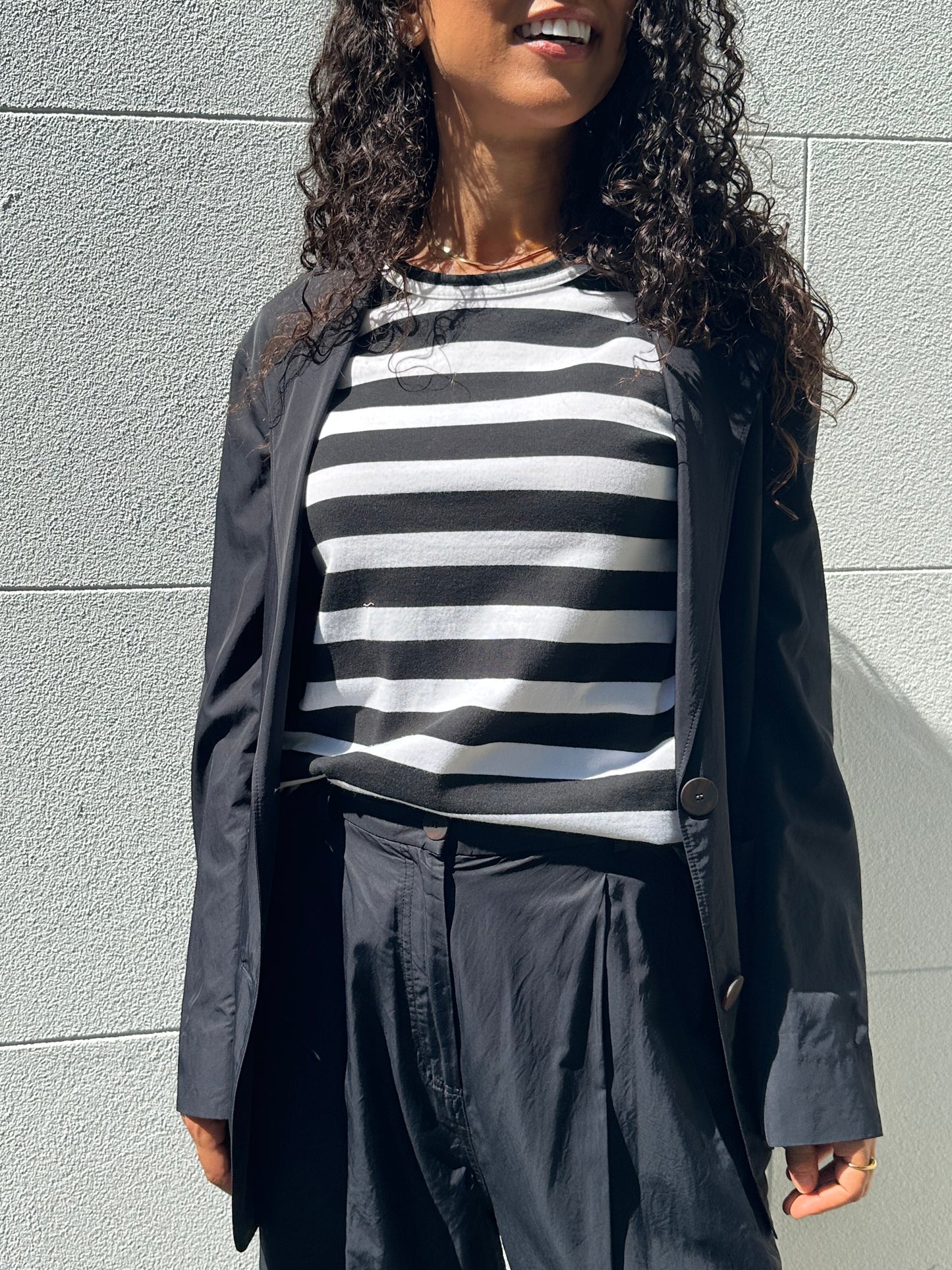 Comme Des Garcon Black Stripe Shirt Size L