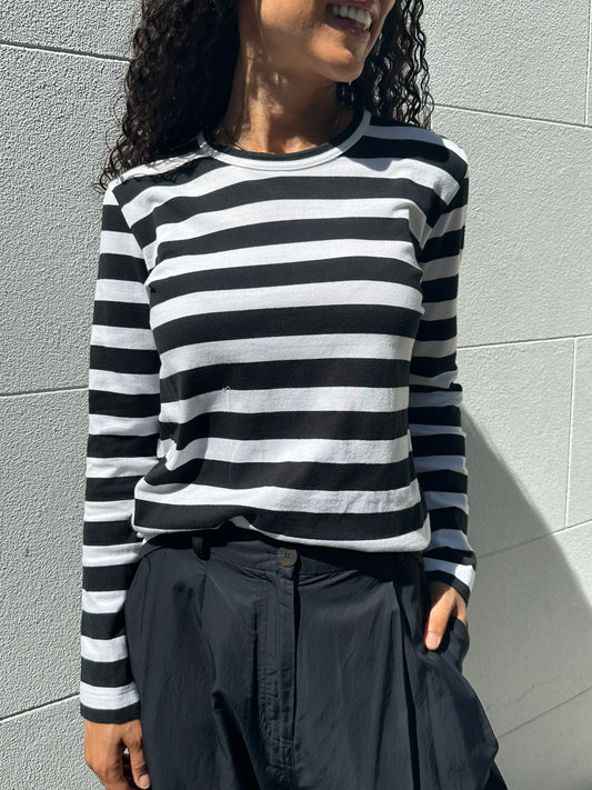 Comme Des Garcon Black Stripe Shirt Size L